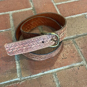 Brown‎ Leather Stamped Belt